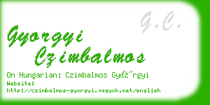gyorgyi czimbalmos business card